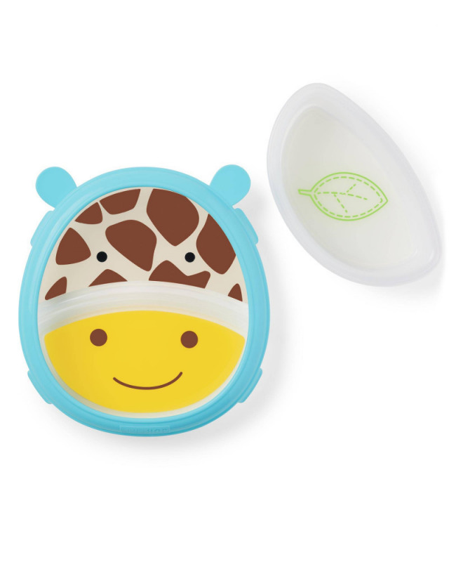 Skip Hop Zoo csúszásgátlós tányér szett - Zsiráf